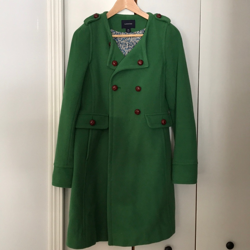 Kelly Green wool coat